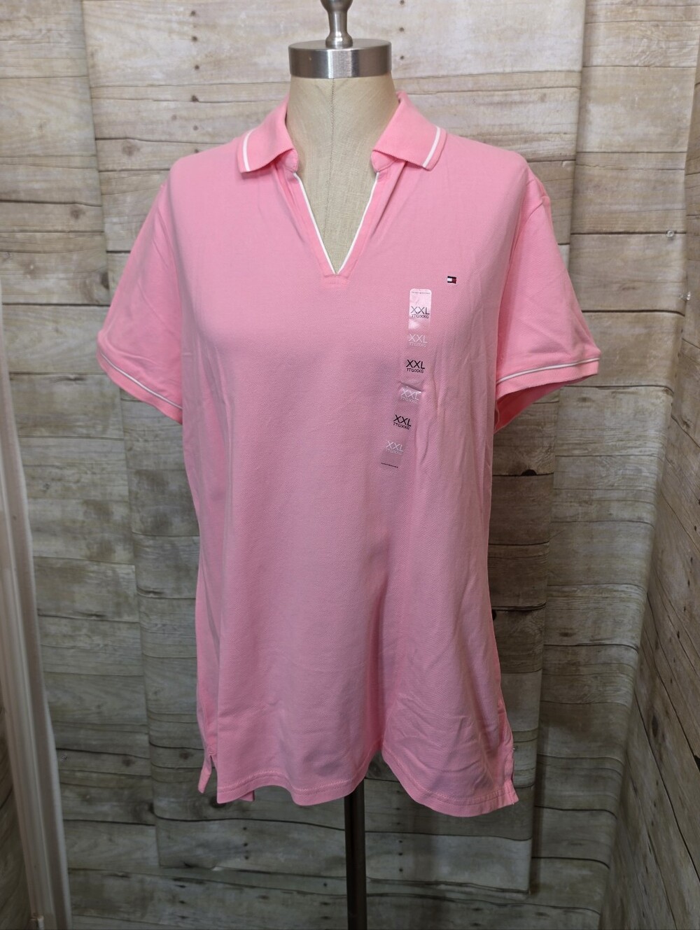 Tommy Hilfiger Pink Polo-Style Women's Top